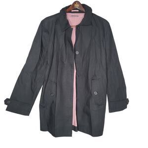 BURRYLANE Navy blue pink waterproof Raincoat jacket HEAVY Travel Career Style XL